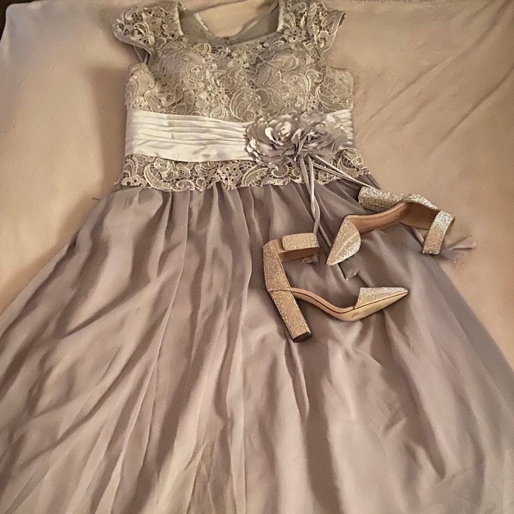 Silver Evening Gown